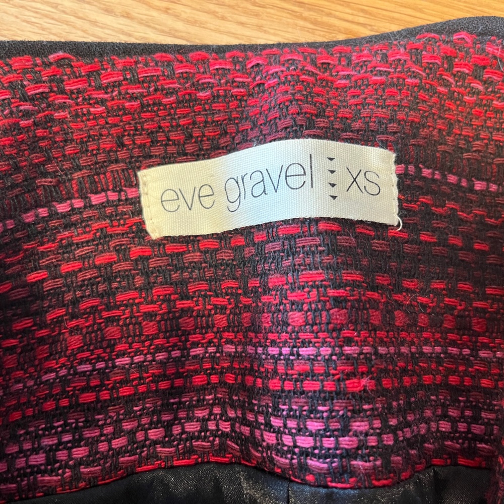 Eve Gravel red and black blazer, size xs - Picture 4 of 7